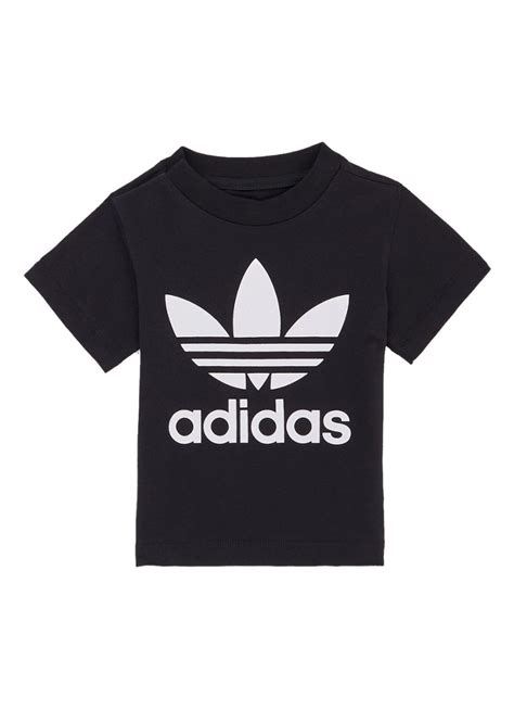 adidas zwart t shirt met print|T.